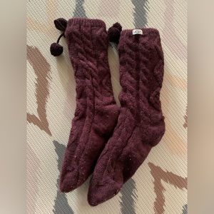 UGG Women's Pom Pom Fleece Lined Crew Sock